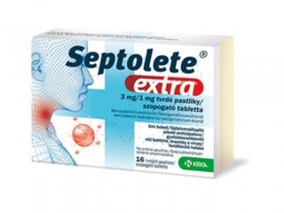 Septolete extra 3 mg/1 mg szopogató tabletta eukaliptusz ízű 16x
