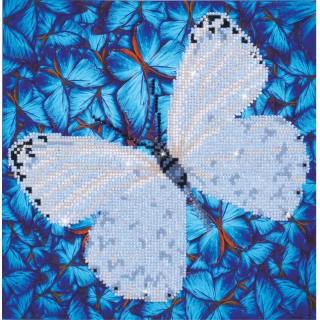 Diamond Dotz gyémántfestő kép, fehér pillangó