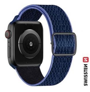 Swissten Apple Watch állítható nylon körszíj 38/40/41 mm, kék/lila