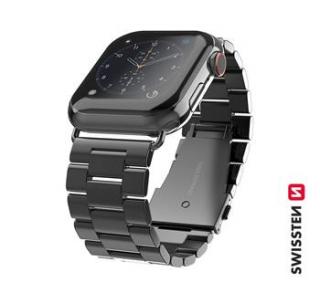 Swissten Apple Watch fém szíj, 38-40 mm, fekete