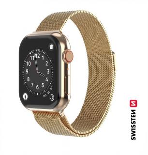 Swissten Apple Watch milánói szíj, 38-40 mm, arany