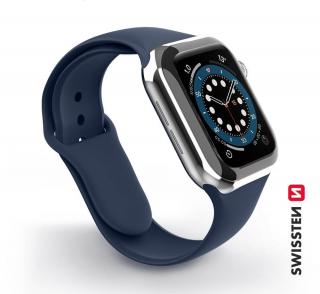 Swissten Apple Watch szilikon szíj, 38-40 mm, navy blue