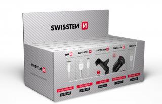 Swissten autós box (5xlightning kábel, 5xUSB-C kábel, 5xautós telefontartó AV-1, 5xautós töltő, 5xmikroUSB kábel)