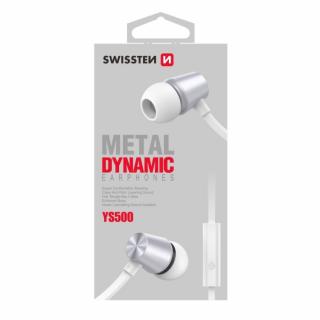 Swissten Dynamic YS500 ezüst/fehér fülhallgató