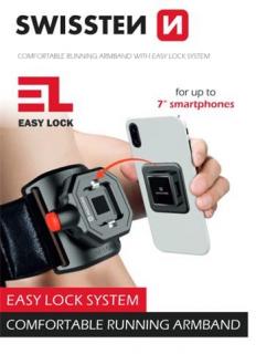 Swissten Easy Lock telefontartó karpánt sportoláshoz