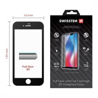 Swissten full glue 3D fólia iPhone SE 2020 fekete