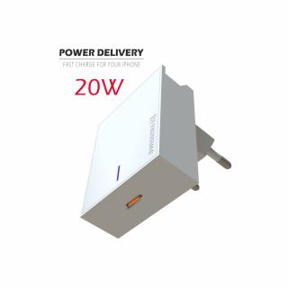 Swissten hálózati töltő adapter Power Delivery 20W, iPhone 12, fehér