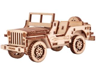 Wood Trick Jeep 3D mechanikus fa modell