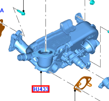 EGR hűtő (1.5L SOHC DI TC DSL DV5FD B, Diesel DV5FD A, Diesel 95PS)