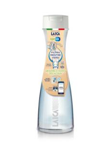 LAICA GlaSSmart üveg vízszűrő palack 1,1 liter, 1 db FAST DISK szűrővel