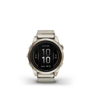 Garmin Epix Pro (Gen 2) Sapphire 42 mm, krémarany, nylon Szíjjal