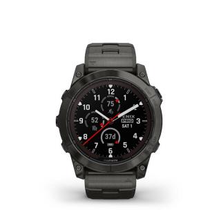 Garmin Fenix 7X Pro Sapphire Solar szürke DLC Titánium karbonszürke fém szíjjal