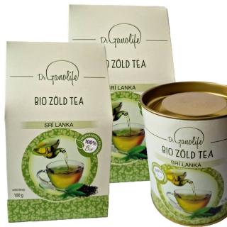 Bio zöld tea 100g Környezetbarát csomagolás, ajándék tároló dobozzal