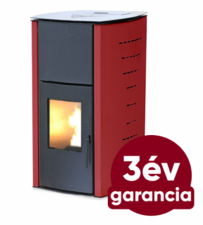 FALCON COMODO CENTRAL P18 vízteres pellet kályha (18 kW - Bordó)