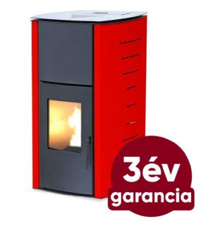 FALCON COMODO CENTRAL P18 vízteres pellet kályha (18 kW - Piros)