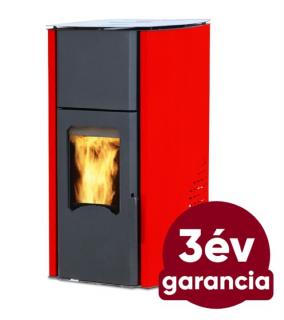 FALCON COMODO CENTRAL P25 vízteres pellet kályha (25 kW - Piros)