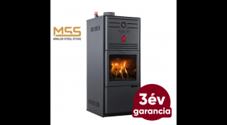 MSS Aqua Premium 30 vízteres fatüzelésű kályha (30 kW - acéllemez)