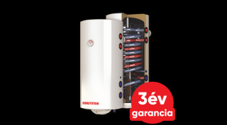 Sunsystem BB V/S2 R 200 fali álló indirekt HMV tartály 2 párhuzamos hőcserélővel (jobbos / 200 liter / 3 kW)