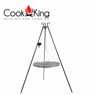 Cook King 80 cm-es Grillrács 180 cm-es Állvánnyal és Csörlővel (Rozsdamentes acél)