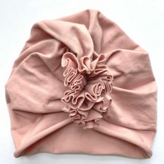 Vintage rózsaszín "M" tavaszi vékony turbán sapka