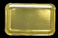 Szögletes arany kartontálca 190 x 275 mm, 10 db/cs.