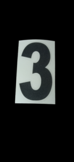 3-as szám -matrica(7cm-es)