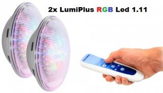 Astralpool LumiPlus PAR56 1.11 (2db) RGB LED izzó medencébe, távirányítóval 35W 1100 lumen 59127