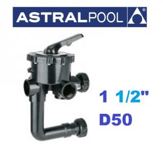 AstralPool oldal szelepes szűrőtartályokhoz váltószelep 1 1/2" AP-73950 (00599)