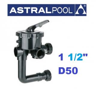 AstralPool oldal szelepes szűrőtartályokhoz váltószelep 1 1/2" AP-73950