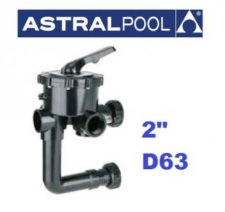 AstralPool oldal szelepes szűrőtartályokhoz váltószelep 2"  AP-07444