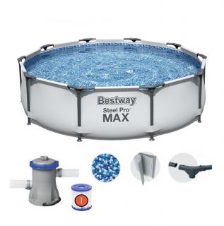 Bestway 305x76cm fémvázas medence 1,25m3/h vízforgatóval BW 56408 Steel Pro Max