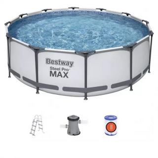 Bestway 366x100cm fémvázas medence szett 2m3/h vízforgatóval BW 56418