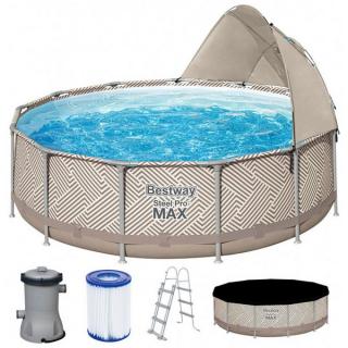 Bestway 396x107cm Steel Pro Max fémvázas medence szett 3m3/h vízforgatóval BW 561FY