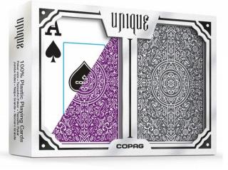 Copag Unique Póker Jumbo Face dupla plasztik kártya (lila-szürke)