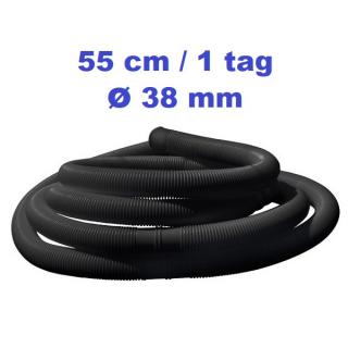 Gégecső 38mm-es 55cm/tag FEKETE színű (kínai) 3EXX0574