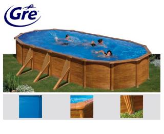 Gre famintás 730x375x120cm ovális medence 0,3mm fóliával P730W FFA 783