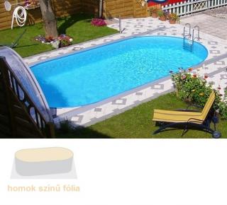 Hobby Pool Styria 6,25x3,6x1,5m fémpalástos medence 0,8mm HOMOK színű fólia SB-012370SA