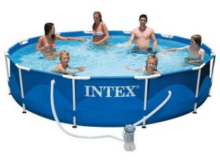 Intex 366x76cm fémvázas medence 2m3/h vízforgatóval 28212