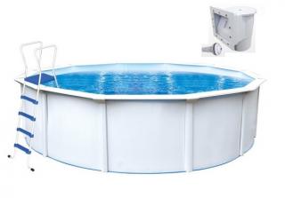 Steinbach Nuovo de Luxe 550x120cm fémpalástos medence, 0,4mm fólia, szkimmer és létra 012161