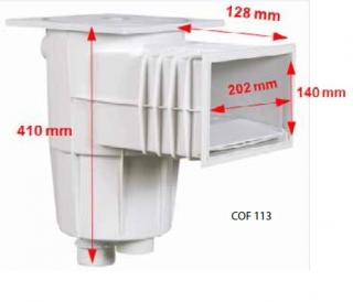 Szkimmer fóliás medencéhez, keskeny szájú kivitel Hayward PowerLine COF 113