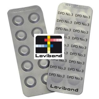 Tablettás vízelemző készlethez DPD 3 reagens tabletta Lovibond (1levél/10db)
