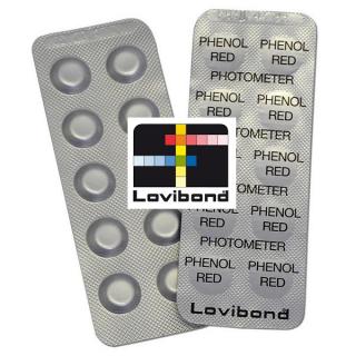 Tablettás vízelemző készlethez Phenol Red tabletta Lovibond (10db/levél)