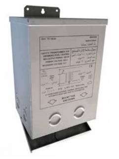 Transzformátor medence világításhoz AC 230V / AC 12V 600W 600VA (fémházas) REF 865