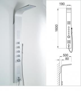 Wellis Mariner Silver zuhanypanel termosztátos zuhanypanel