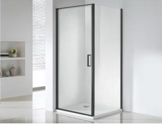 Wellis Quadrum Black sarok zuhanykabin 1 ajtóval 90x90x190cm