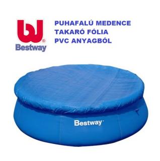 X-Bestway puhafalú medence takaró fólia 396cm átmérőre 58415