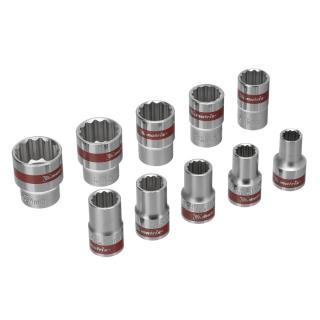 10-24mm 1/2" biHexagonal dugókulcs készlet 10db