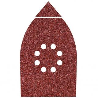 107x142mm P80 6db tépőzáras csiszolócsík 18 háromszöggel, korund szemcse perforált
