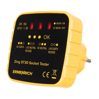 230V aljzat-tesztelő Zing ST30