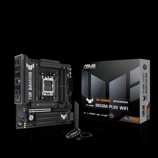 Asus Alaplap - AMD TUF GAMING B850M-PLUS WIFI AM5 (B850, ATX, 4xDDR5 8000+MHz, 4xSATA3, 3x M.2, HDMI+DP)